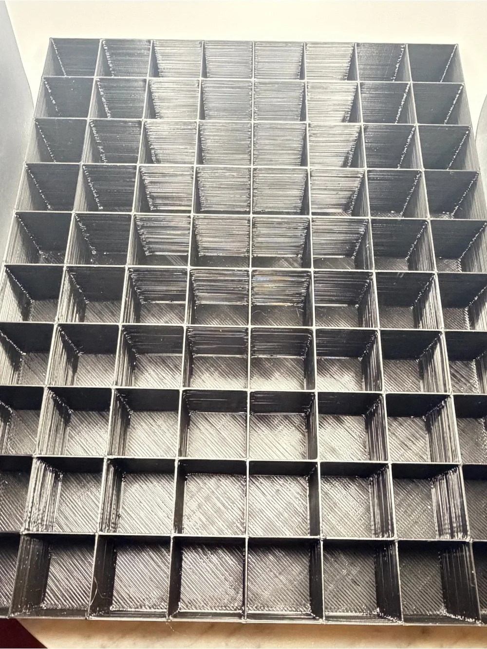 Black Essential Oil Bottle Storage Grid Organizer - room for 80 bottles